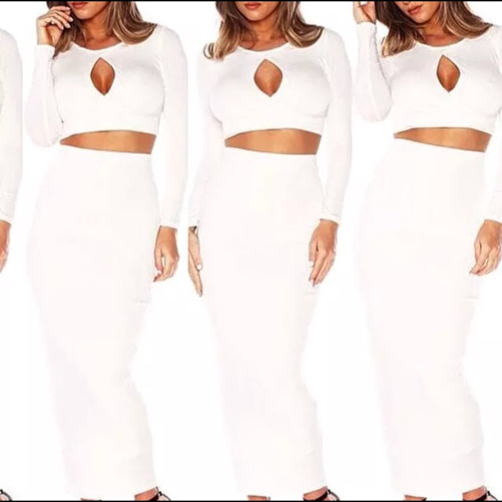 Ivory two piece dress